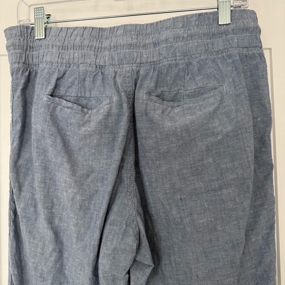 Athleta Cabo Linen Jogger size 8 chambray beach summer - Picture 5 of 9